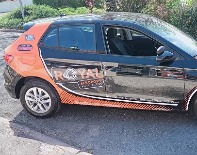 Covering partiel voiture auto-ecole Royal Aéroport dans le Cher à Bourges (18)